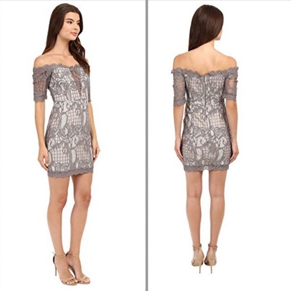 Soieblu Gray Lace Dress